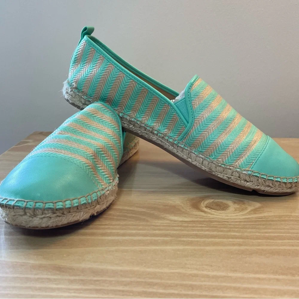 Talbots Turquoise and Beige Espadrilles